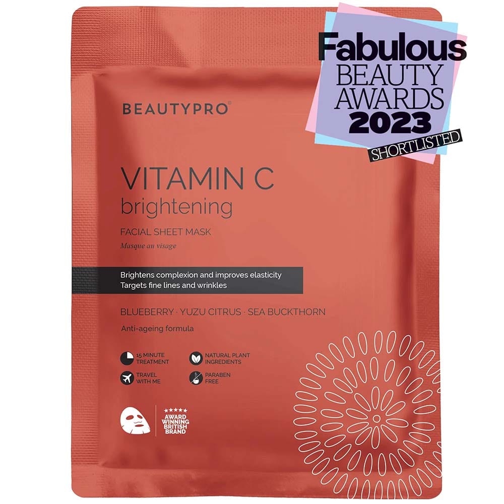 BEAUTYPRO Vitamin C Brightening Biodegradable Facial Sheet Mask &Keep