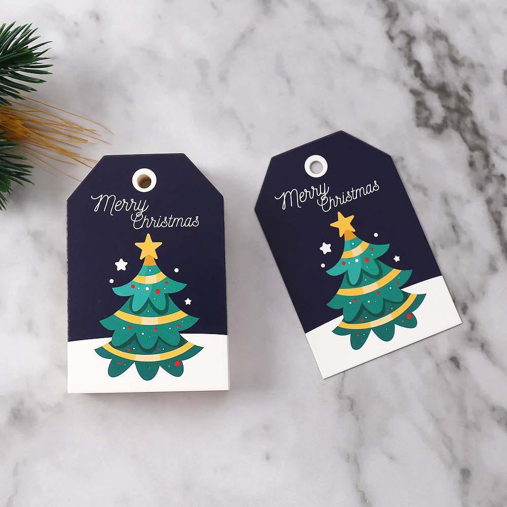 Navy Blue Christmas Gift Tags Pack of 10 &Keep