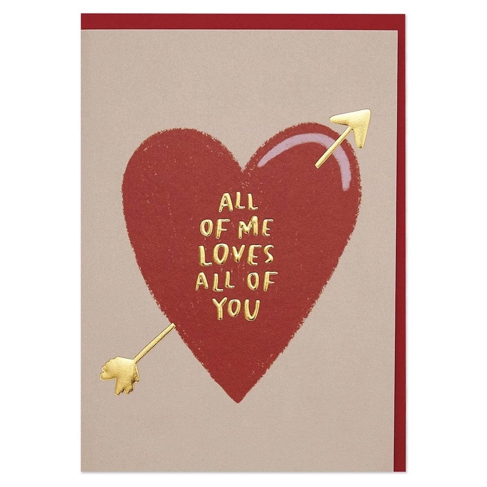 All of Me Loves All of You Valentines Card &Keep