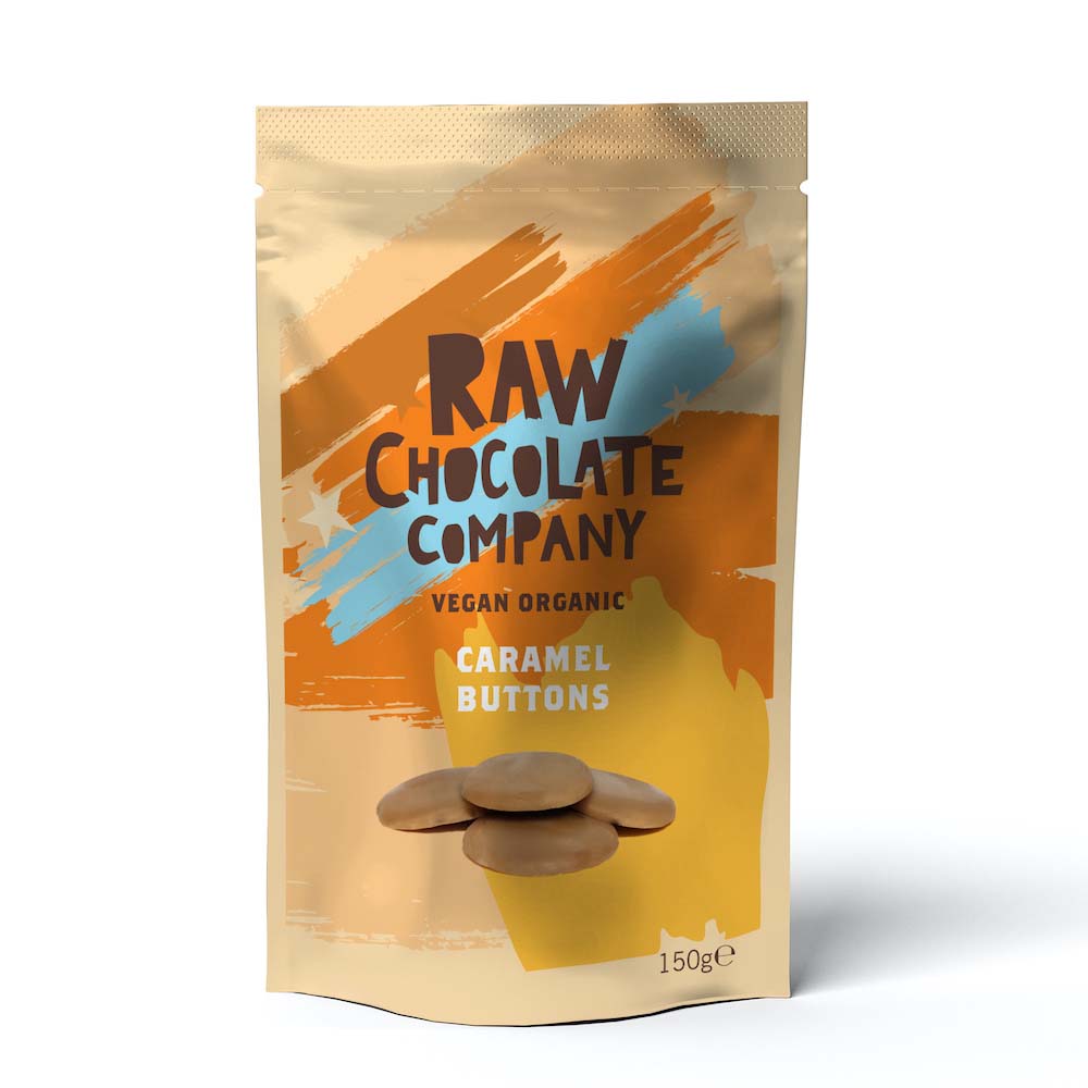 Caramel Chocolate Buttons by Raw Chocolate Company &Keep