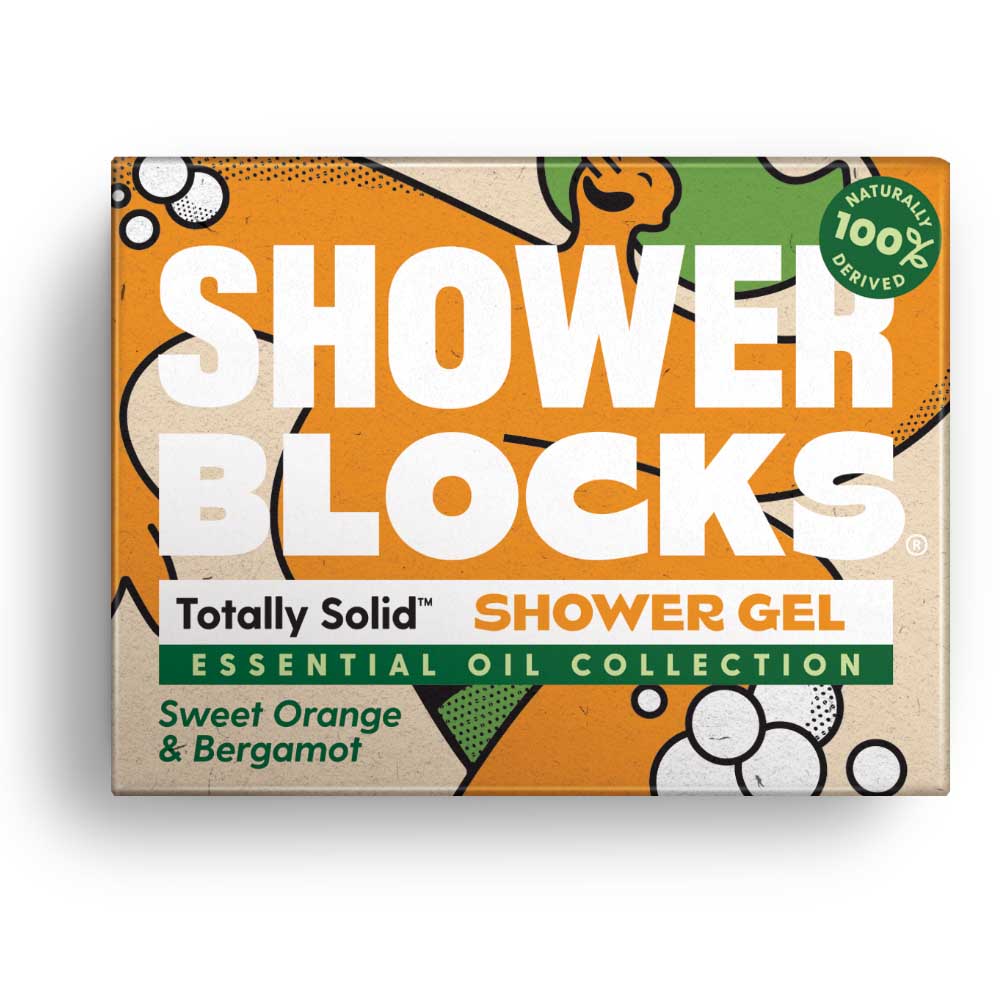Shower Blocks Sweet Orange & Bergamot Solid Shower Gel &Keep