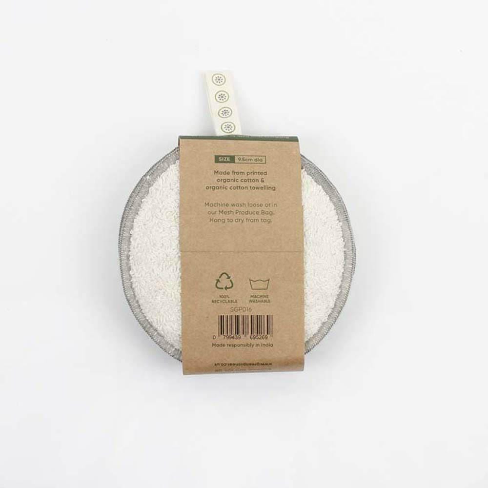 Large Organic Cotton Facial Pads - Meadow - Pack of 5 &Keep