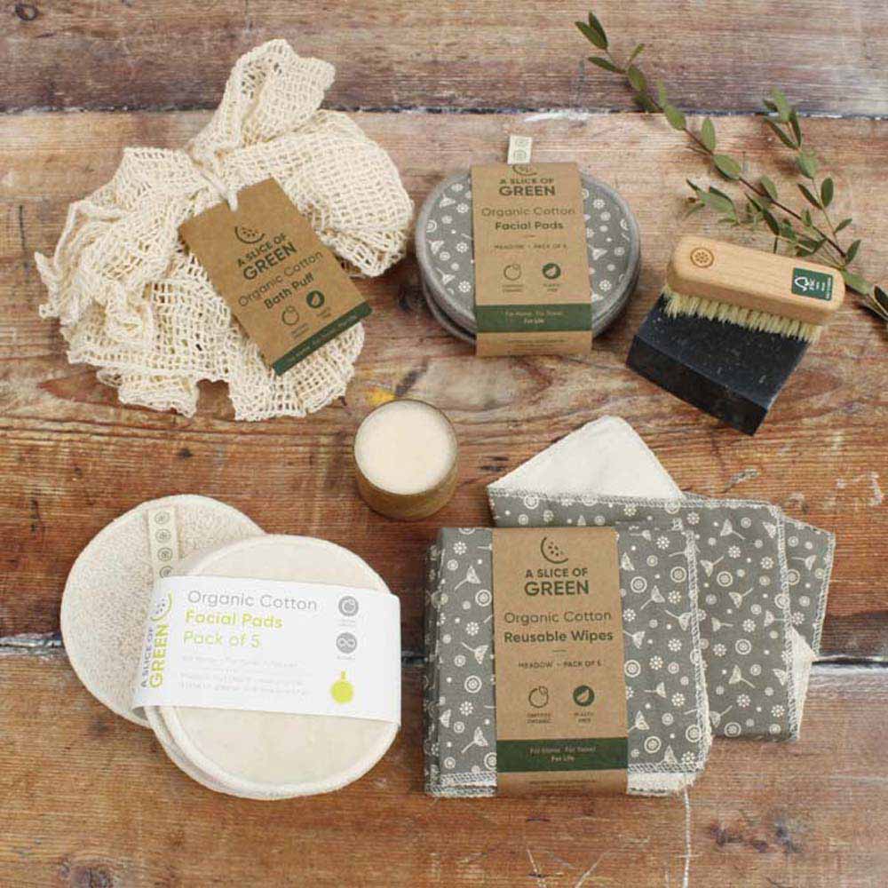 Organic Cotton Reusable Wipes - Meadow - Pack of 5 &Keep