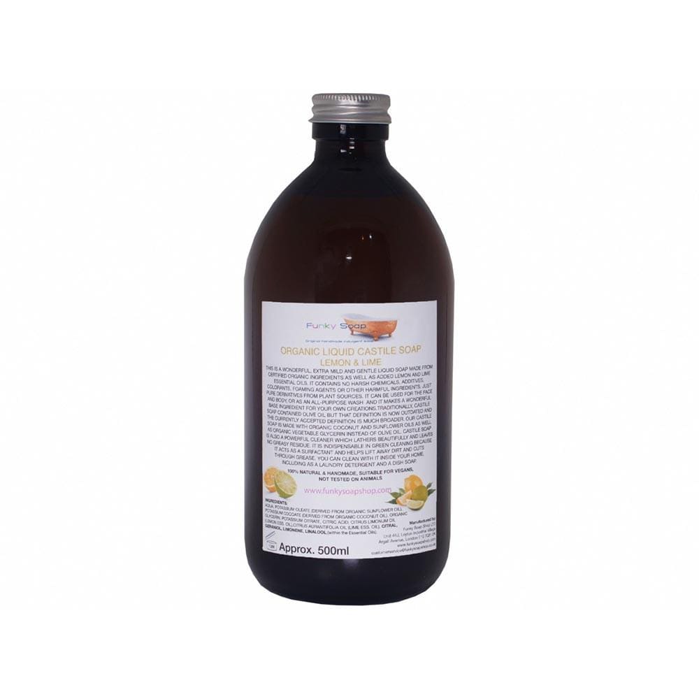 Organic Liquid Castile Soap 500ml - Lemon & Lime &Keep
