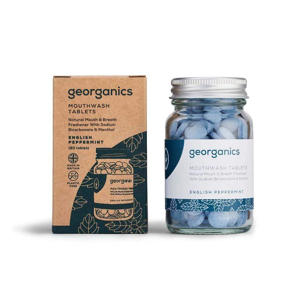 Georganics Natural Mouthwash Tablets - English Peppermint 180 tablets