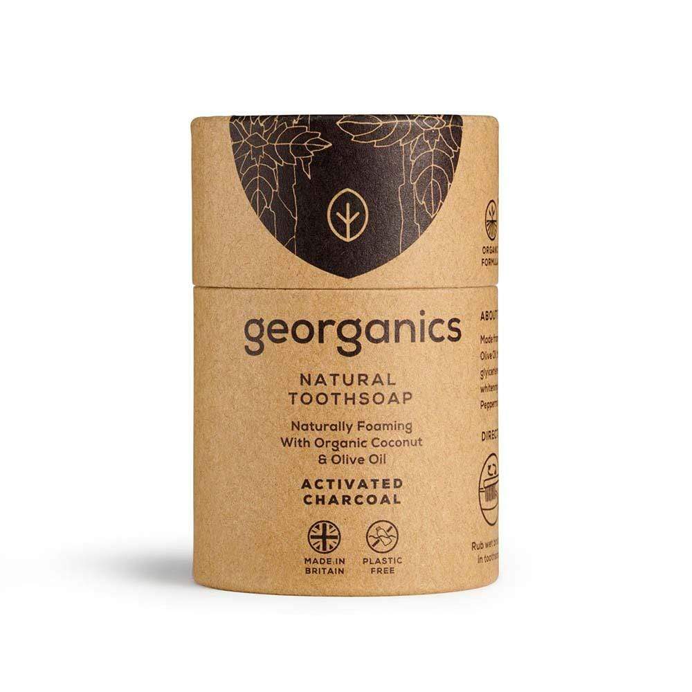 Georganics Natural Tooth Soap - Activated Charcoal 60ml &Keep