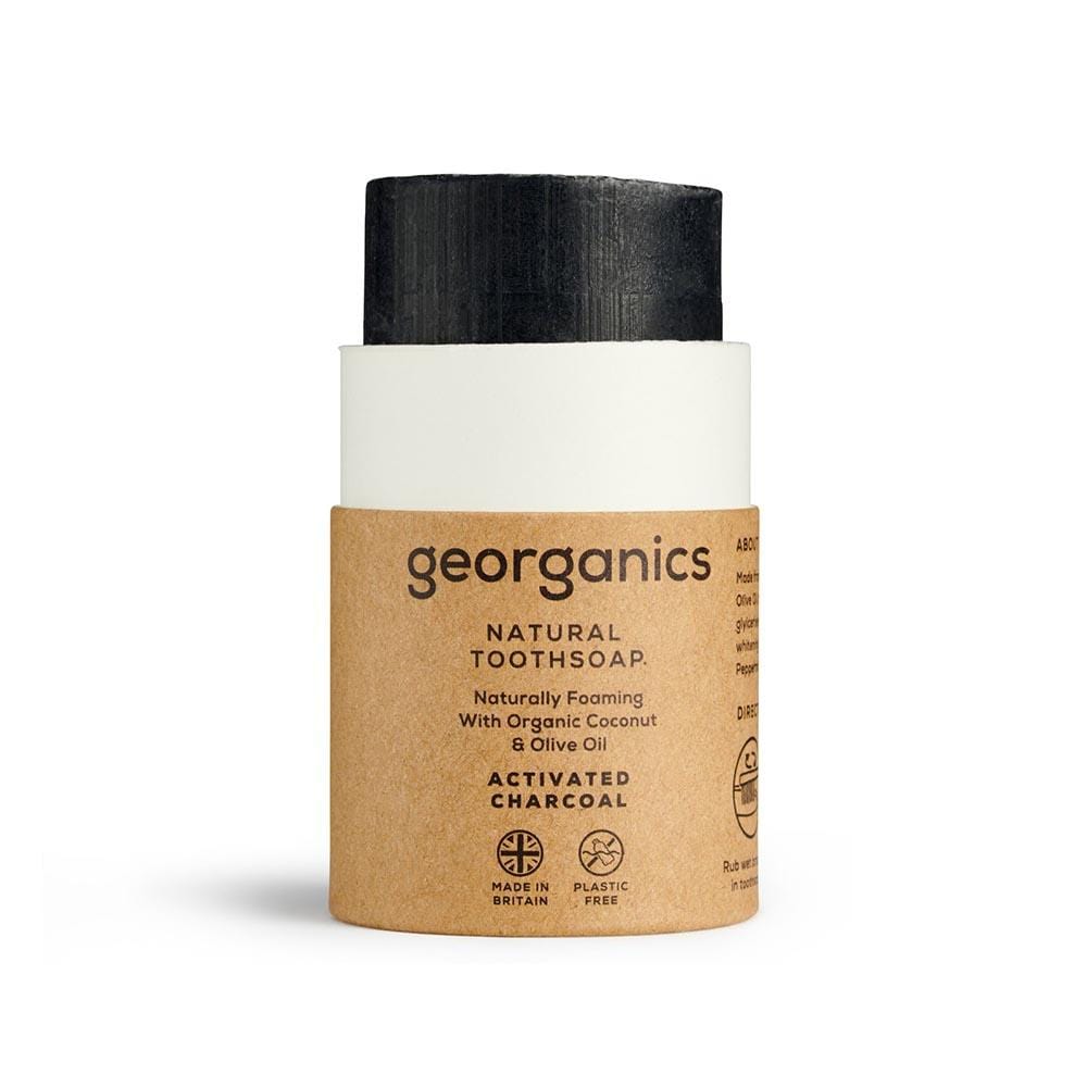Georganics Natural Tooth Soap - Activated Charcoal 60ml &Keep