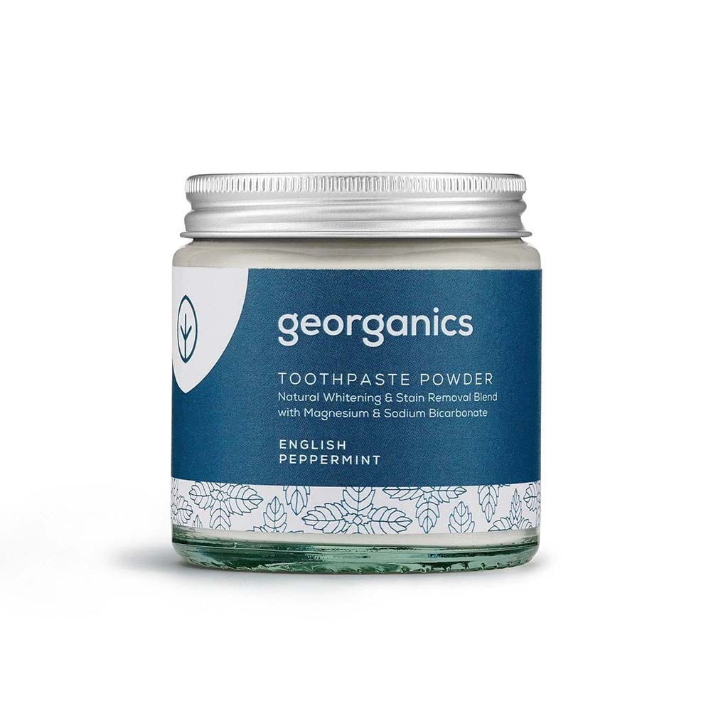Georganics Natural Whitening Toothpowder - English Peppermint &KEEP