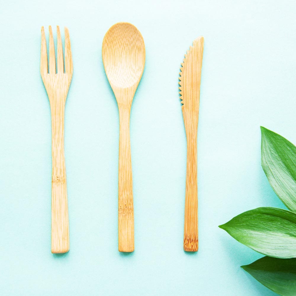 &Keep Bamboo Cutlery - Knife, Fork and Spoon Set