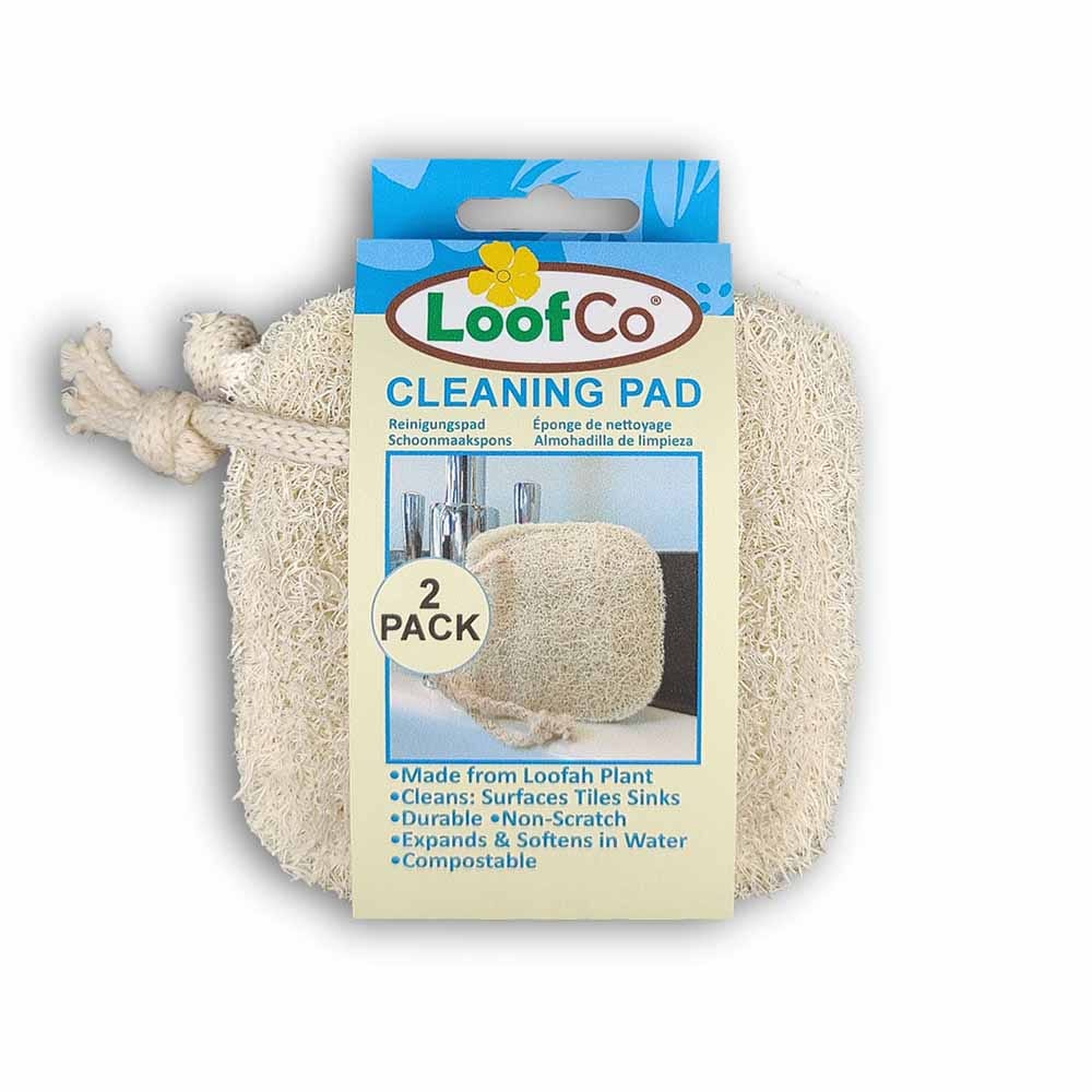 LoofCo Sustainable Loofah Cleaning Pads - 2 Pack &Keep