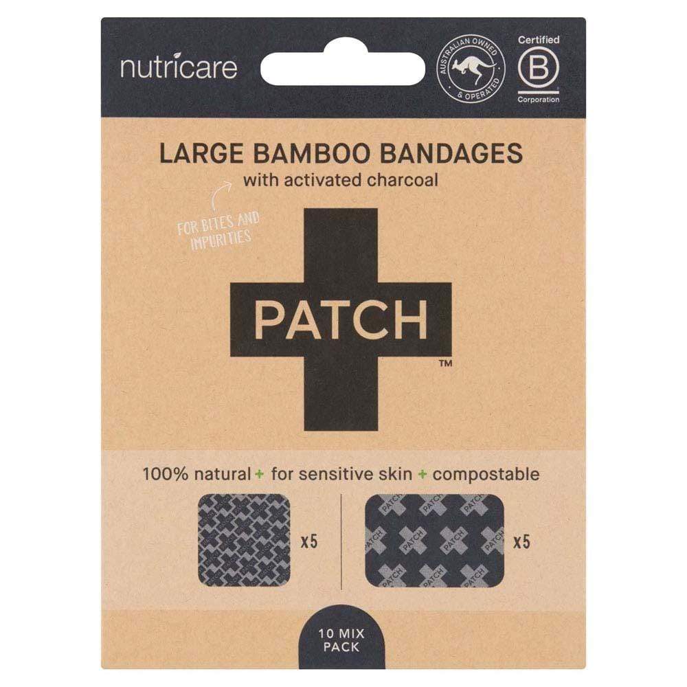 PATCH Large Bamboo Plasters (10 Mixed) - Activated Charcoal &Keep