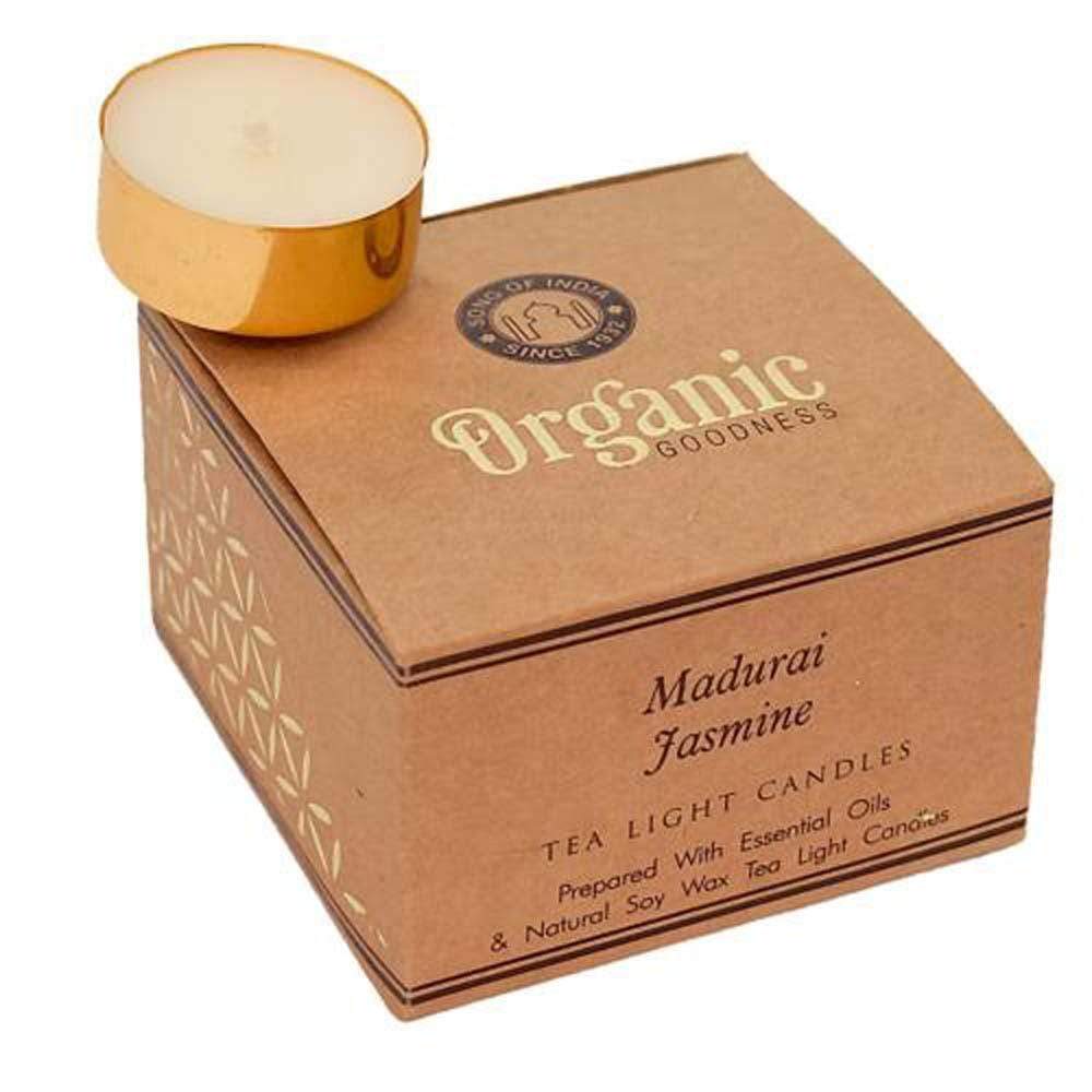 Organic Goodness Pack of 12 Tea Lights - Maduri Jasmine &Keep