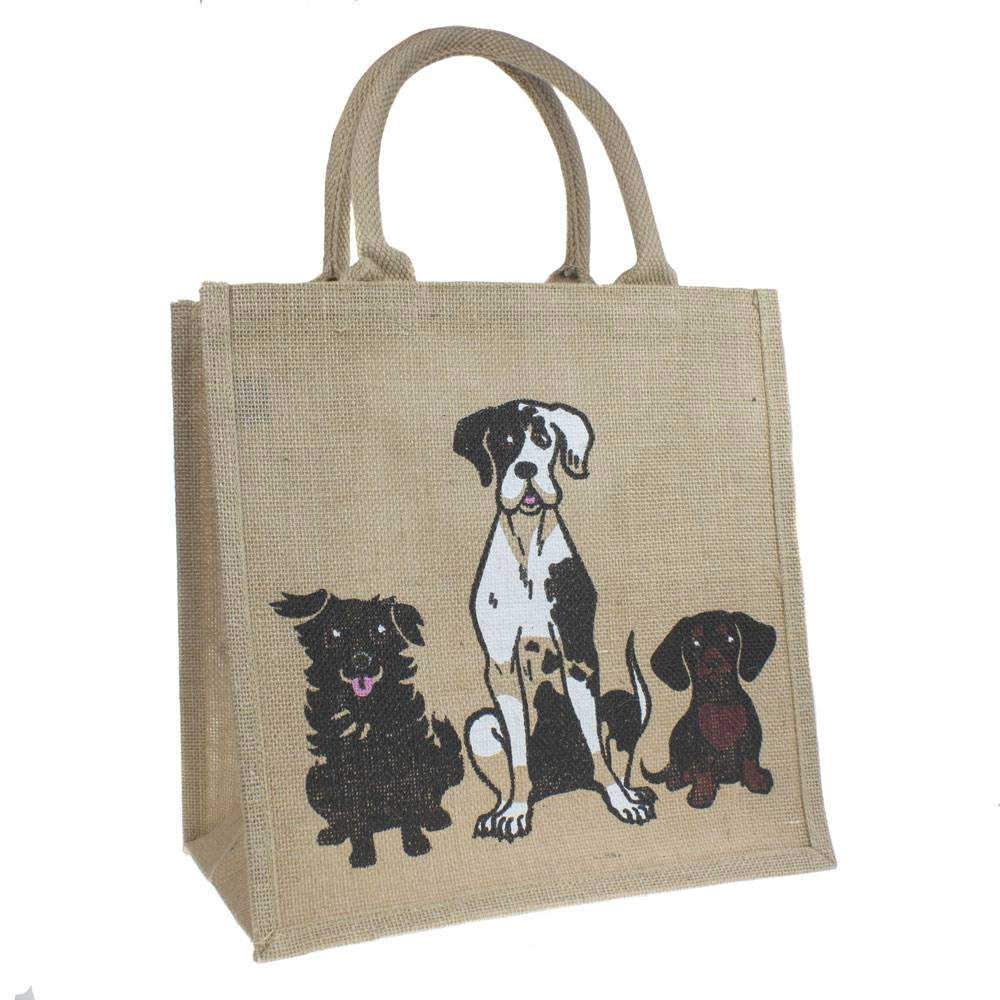 Medium Jute Shopping Bag by Shared Earth - Dogs &Keep