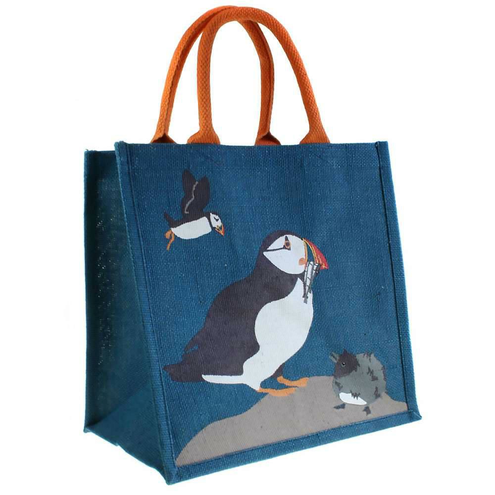 Square Jute Shopping Bag by Shared Earth - Puffins &Keep