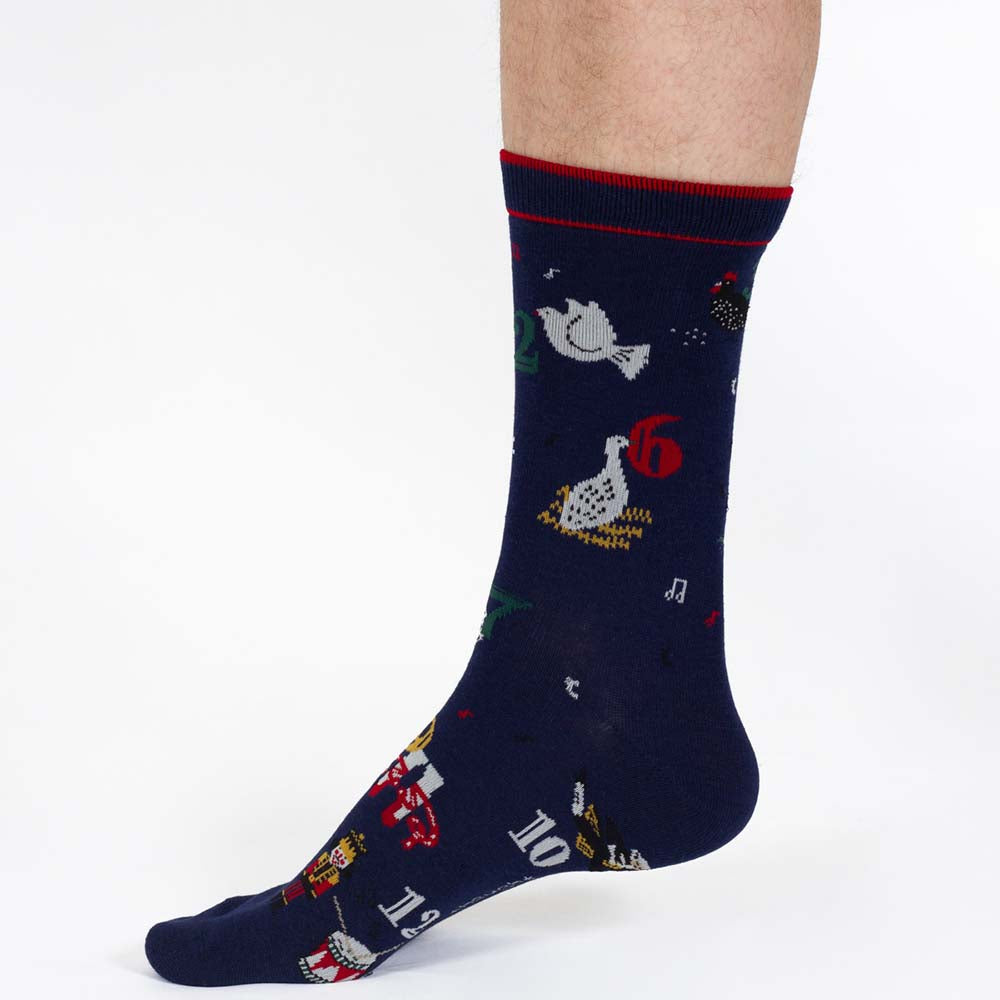 12 Days of Christmas Men's Bamboo Socks by Thought &Keep