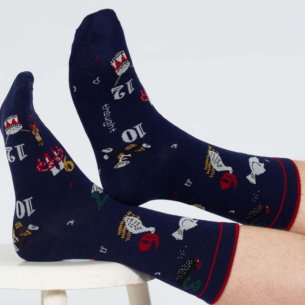 12 Days of Christmas Men's Bamboo Socks by Thought &Keep