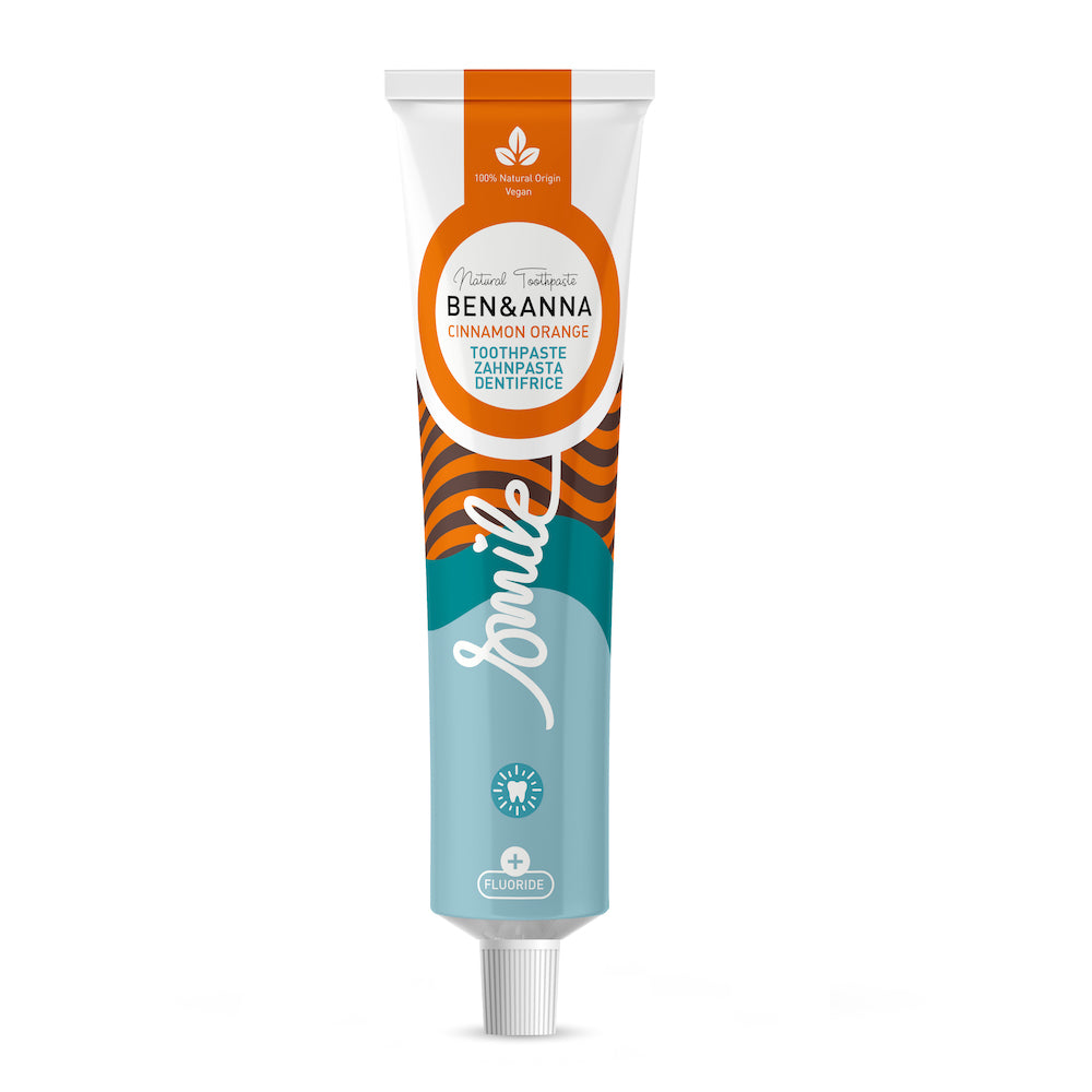 Ben & Anna Vegan Toothpaste Tube with Fluoride - Cinnamon Orange &Keep