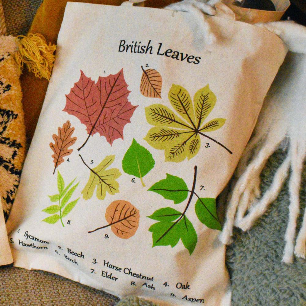 Recycled Cotton Tote Shopping Bag by Shared Earth - British Leaves &Keep