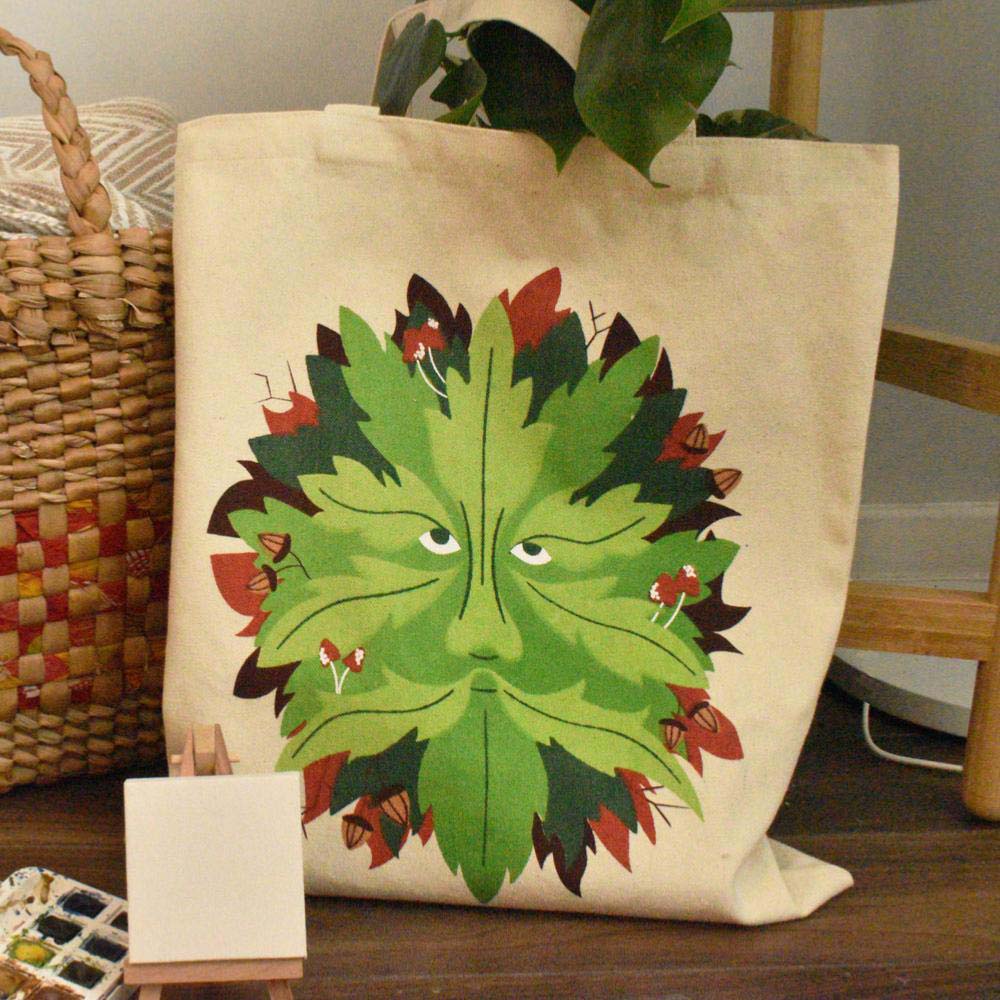 Recycled Cotton Tote Shopping Bag by Shared Earth - Green Man &Keep