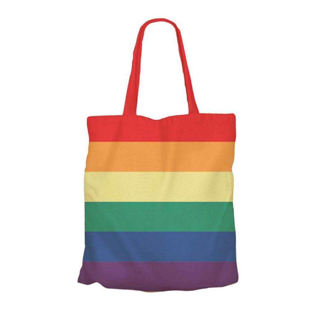 Recycled Cotton Tote Shopping Bag by Shared Earth - Rainbow &Keep