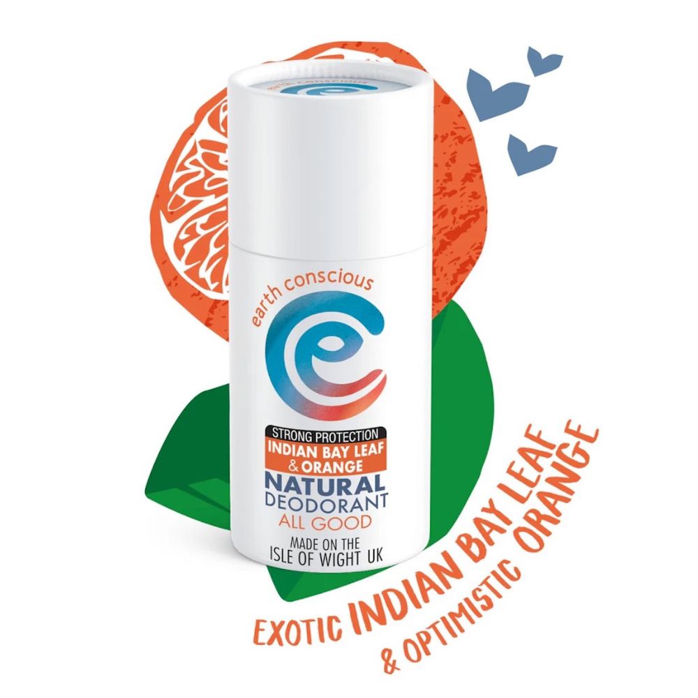 Earth Conscious Natural Deodorant Stick - Indian Bay Leaf & Orange &Keep