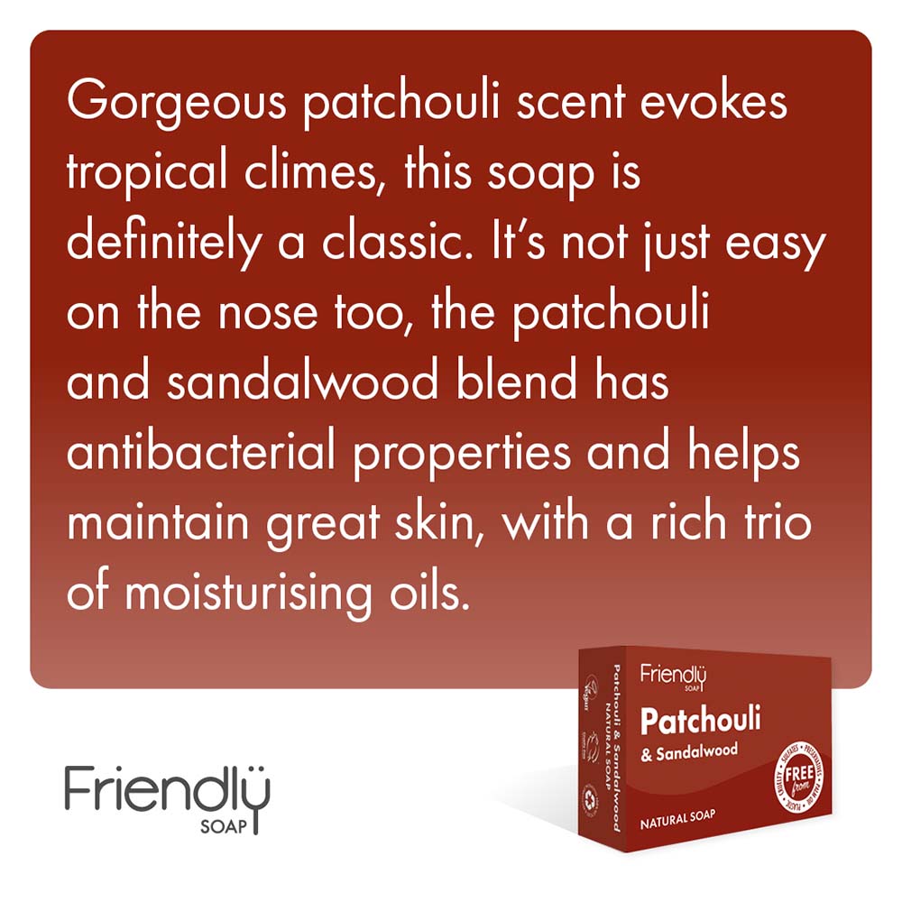 Friendly Soap - Patchouli & Sandalwood Mini Bar &Keep