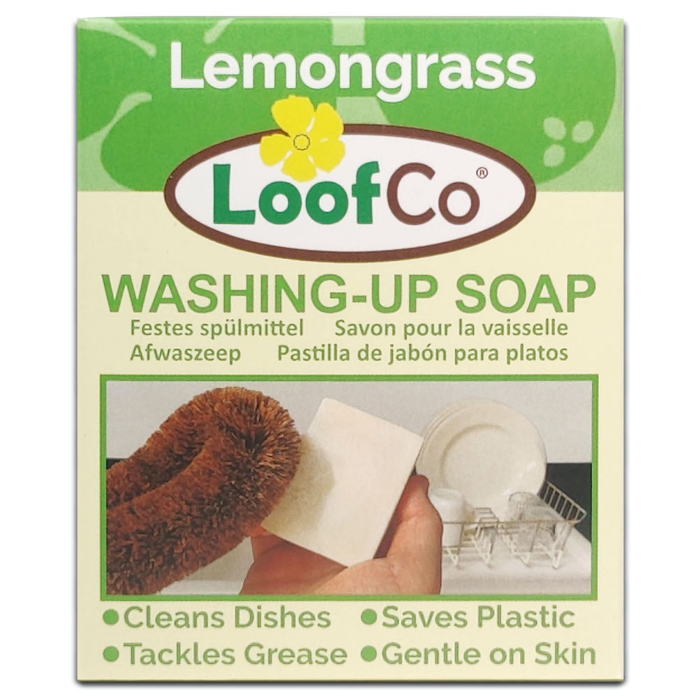 LoofCo Washing-Up Soap Bar Palm Oil Free 100g - Lemongrass &Keep