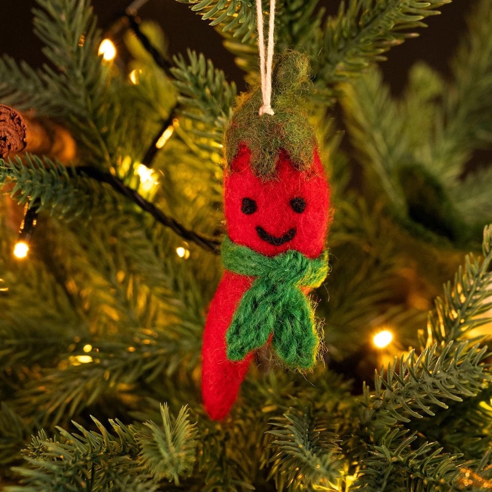 Chilly Chilli Felt Hanging Decoration by Amica &Keep