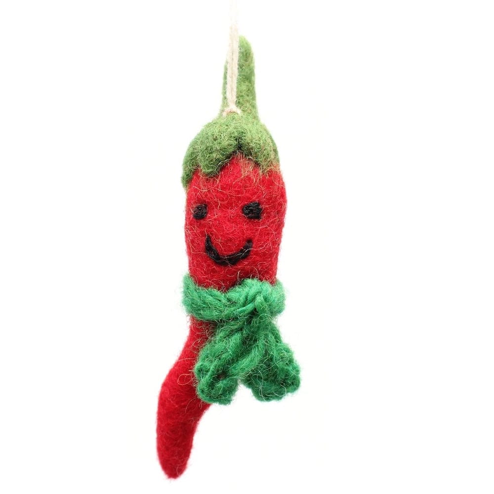Chilly Chilli Felt Hanging Decoration by Amica &Keep