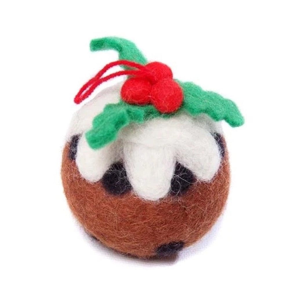 Christmas Pudding Felt Hanging Decoration by Amica &Keep