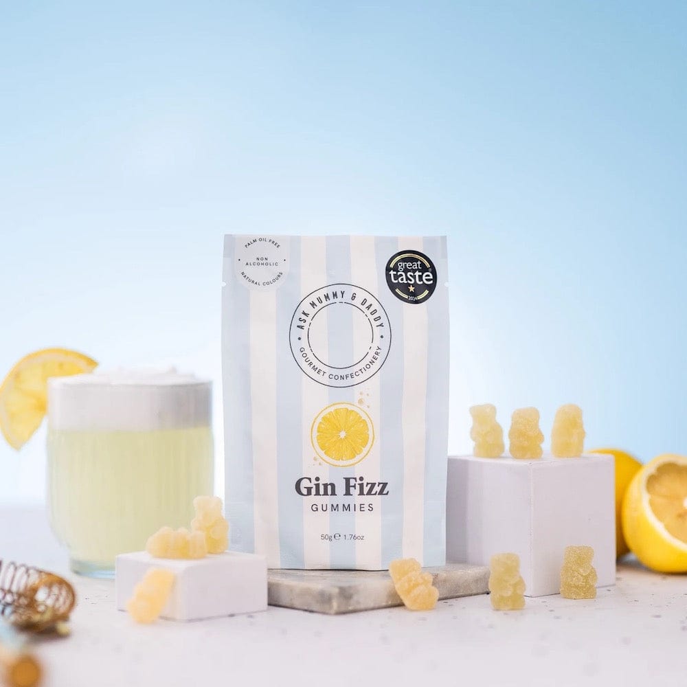 Gin Fizz Gummies Gourmet Sweets Ask Mummy & Daddy &Keep
