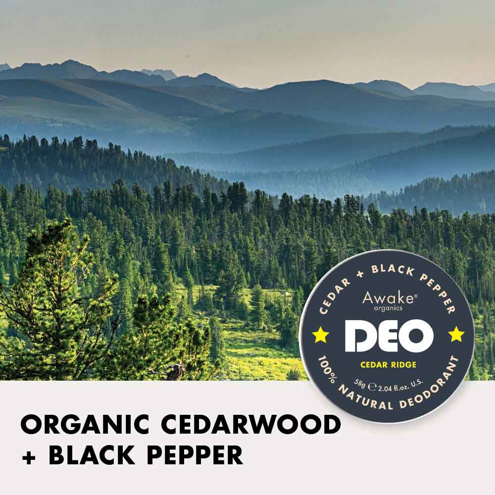 Cedar Ridge Bicarb-Free Probiotic Natural Deodorant Awake Organics &Keep