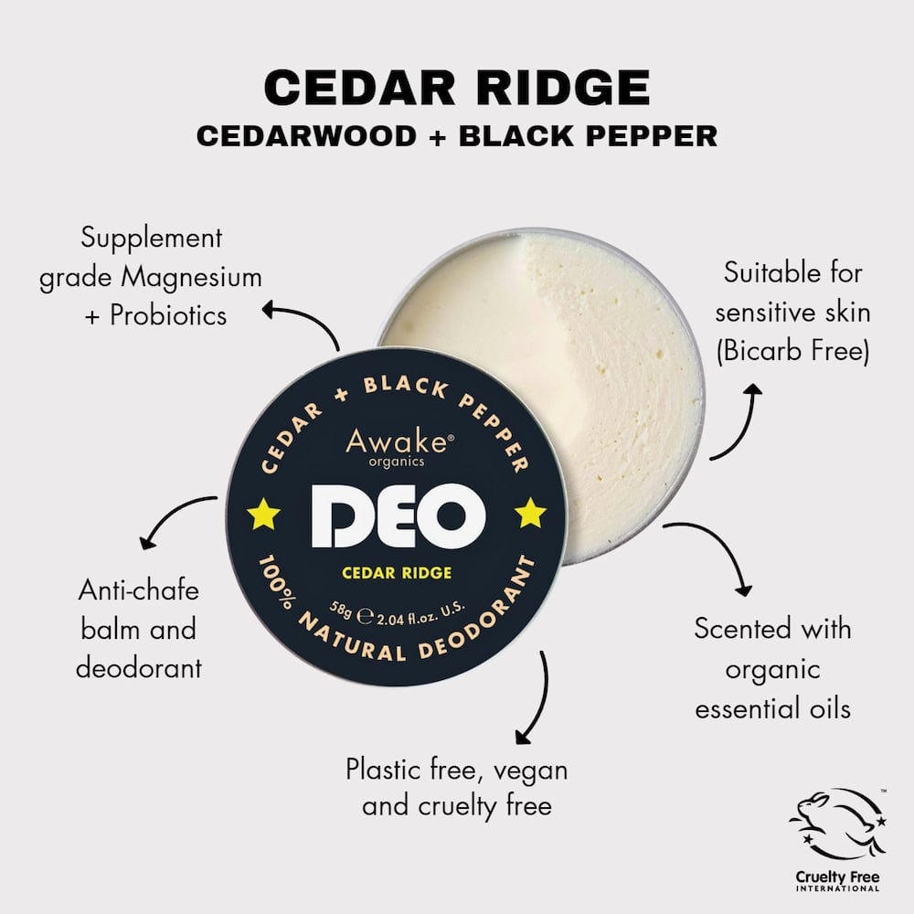 Cedar Ridge Bicarb-Free Probiotic Natural Deodorant &Keep
