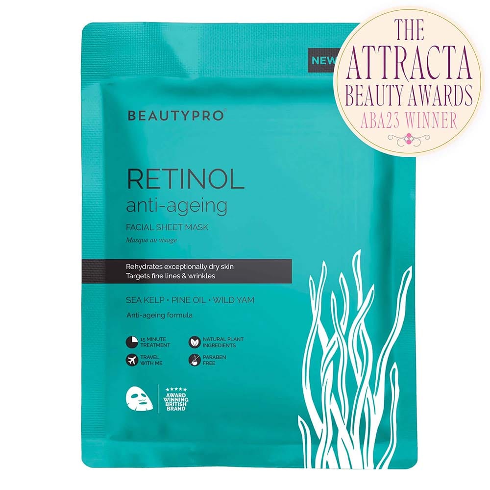BEAUTYPRO Retinol Anti-Ageing Biodegradable Facial Sheet Mask &Keep
