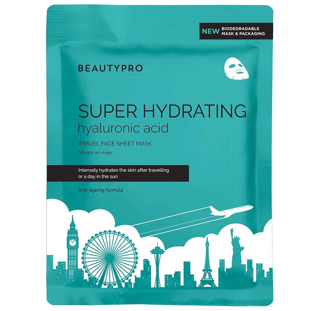BEAUTYPRO Super Hydrating Travel Biodegradable Facial Sheet Mask &keep