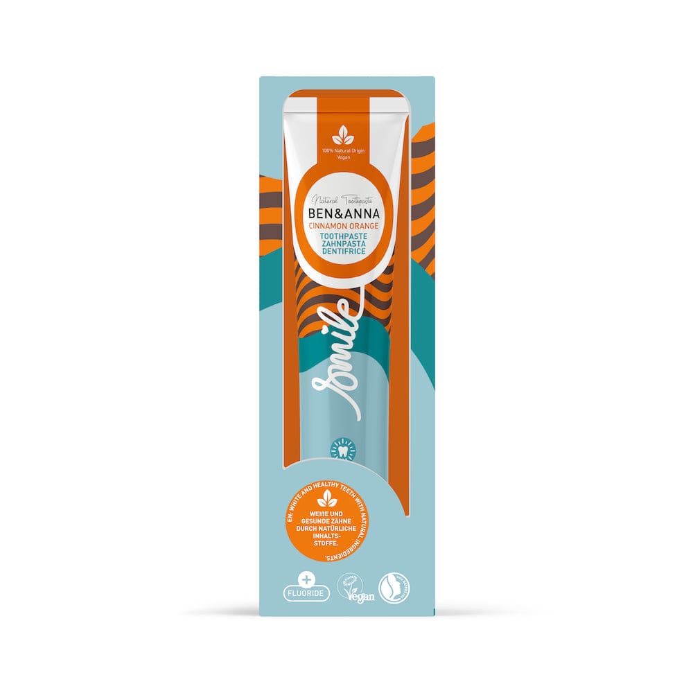 Ben & Anna Vegan Toothpaste Tube with Fluoride - Cinnamon Orange &Keep