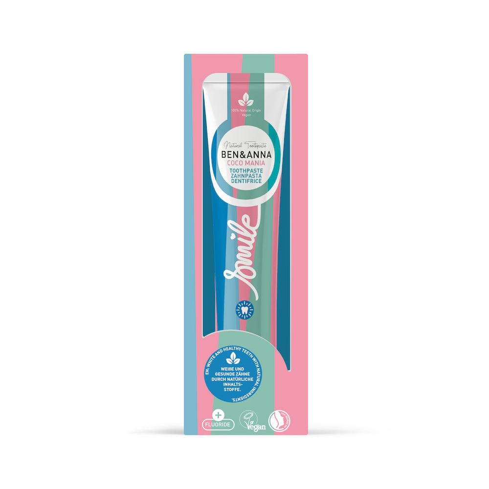 Ben & Anna Vegan Toothpaste Tube with Fluoride - Coco Mania &Keep