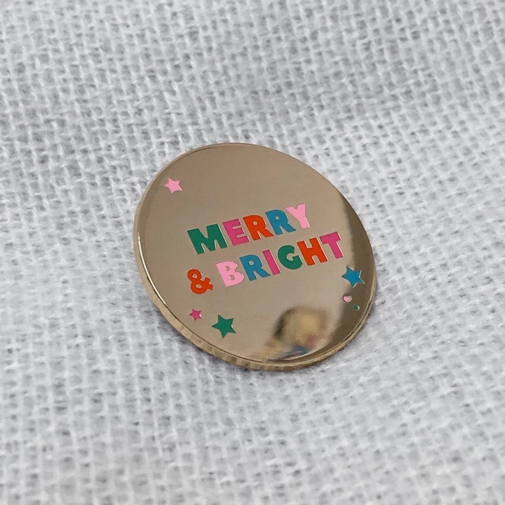 Merry & Bright Enamel Pin Badge Clary & Macy &Keep