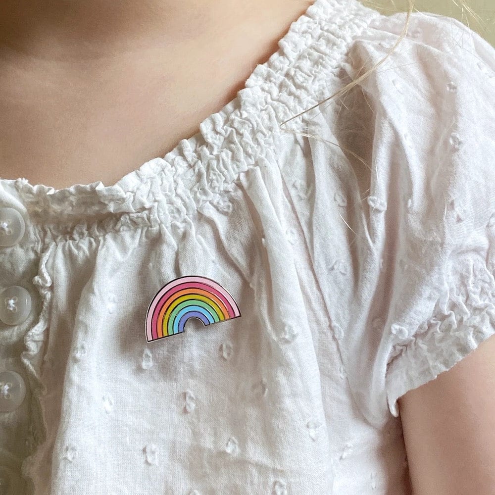 Pastel Rainbow Enamel Pin Badge Clary & Macy &Keep