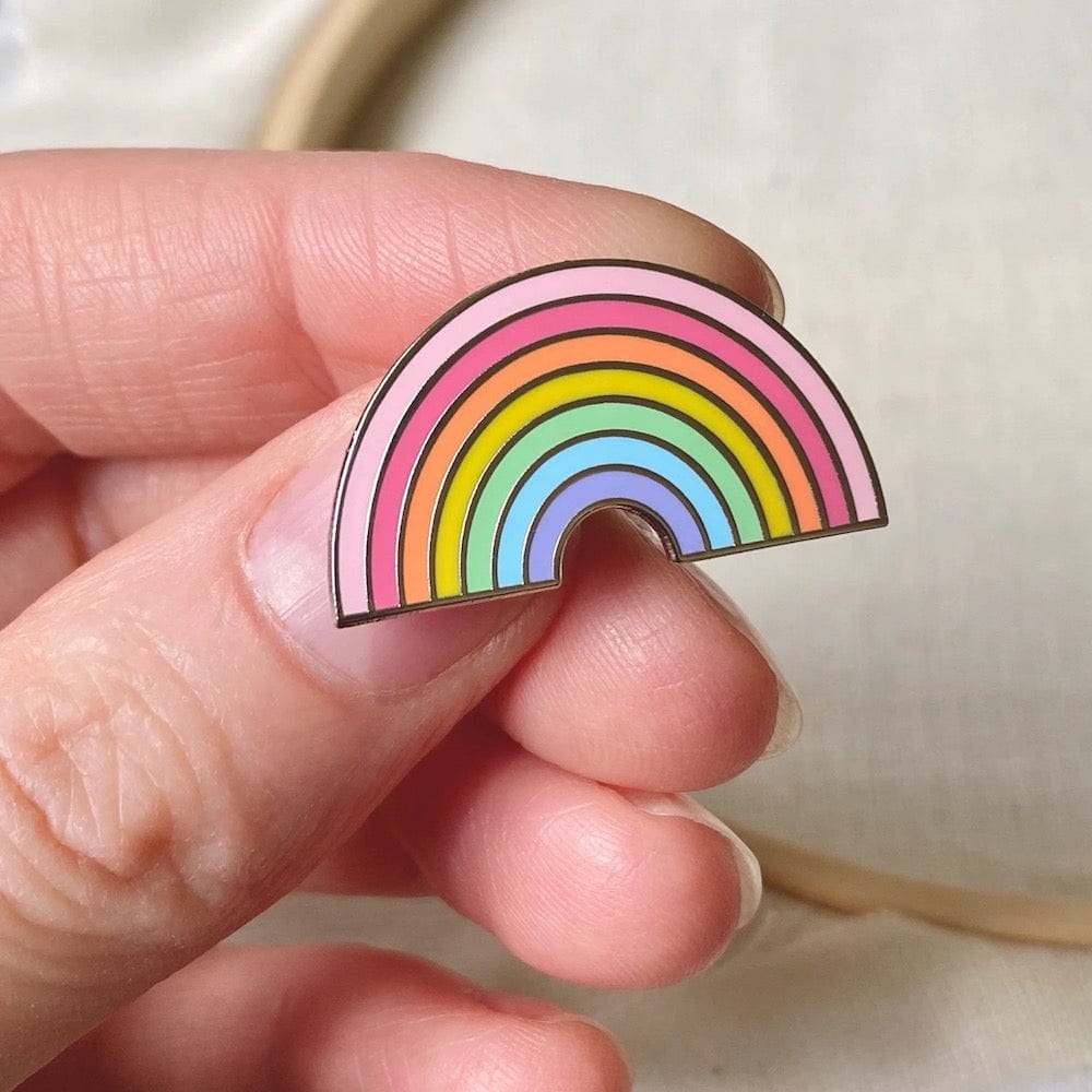 Pastel Rainbow Enamel Pin Badge Clary & Macy &Keep