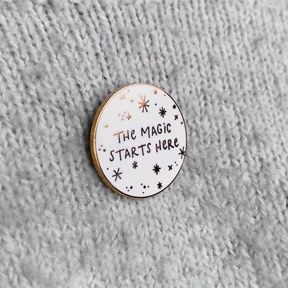 The Magic Starts Here Enamel Pin Badge Clara & Macy &Keep