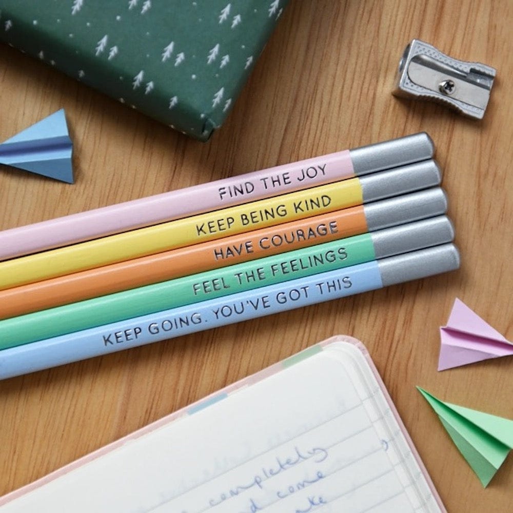 Positive Daily Reminder Pencils - Set of 5 Clara & Macy &Keep