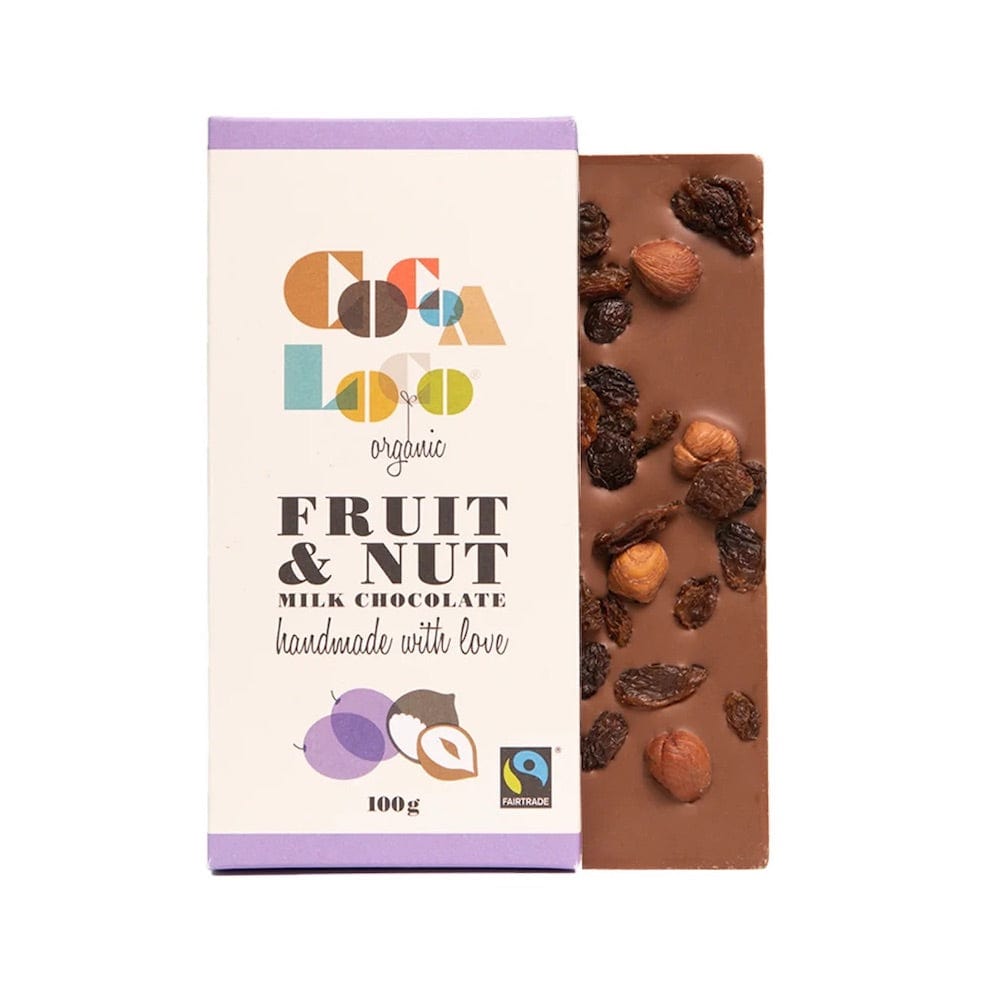 Cocoa Loco Milk Chocolate Fruit & Nut Bar 100g &Keep