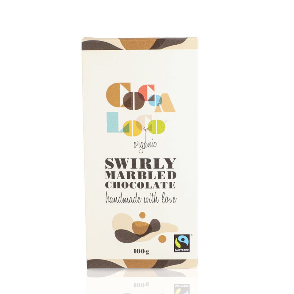 Cocoa Loco Swirly Marbled Chocolate Bar 100g &Keep