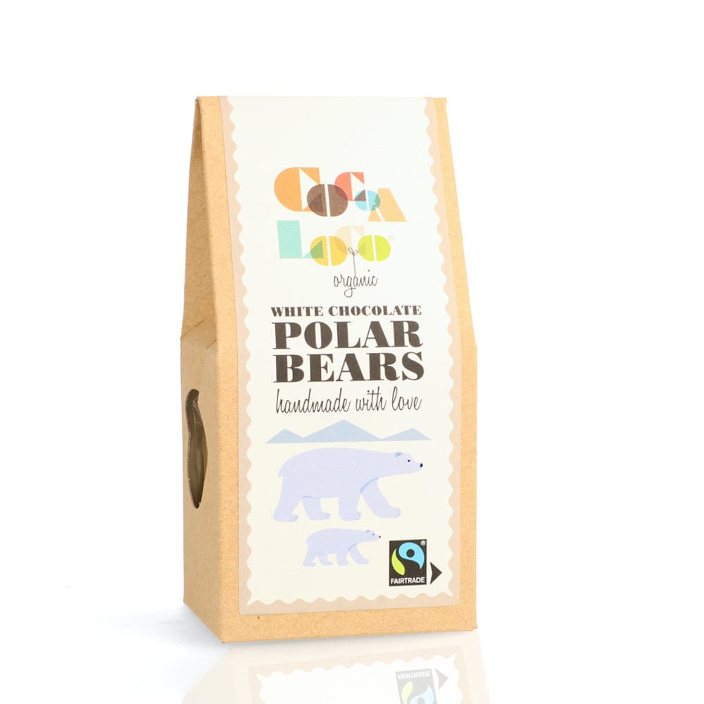 Cocoa Loco White Chocolate Polar Bears 100g &Keep