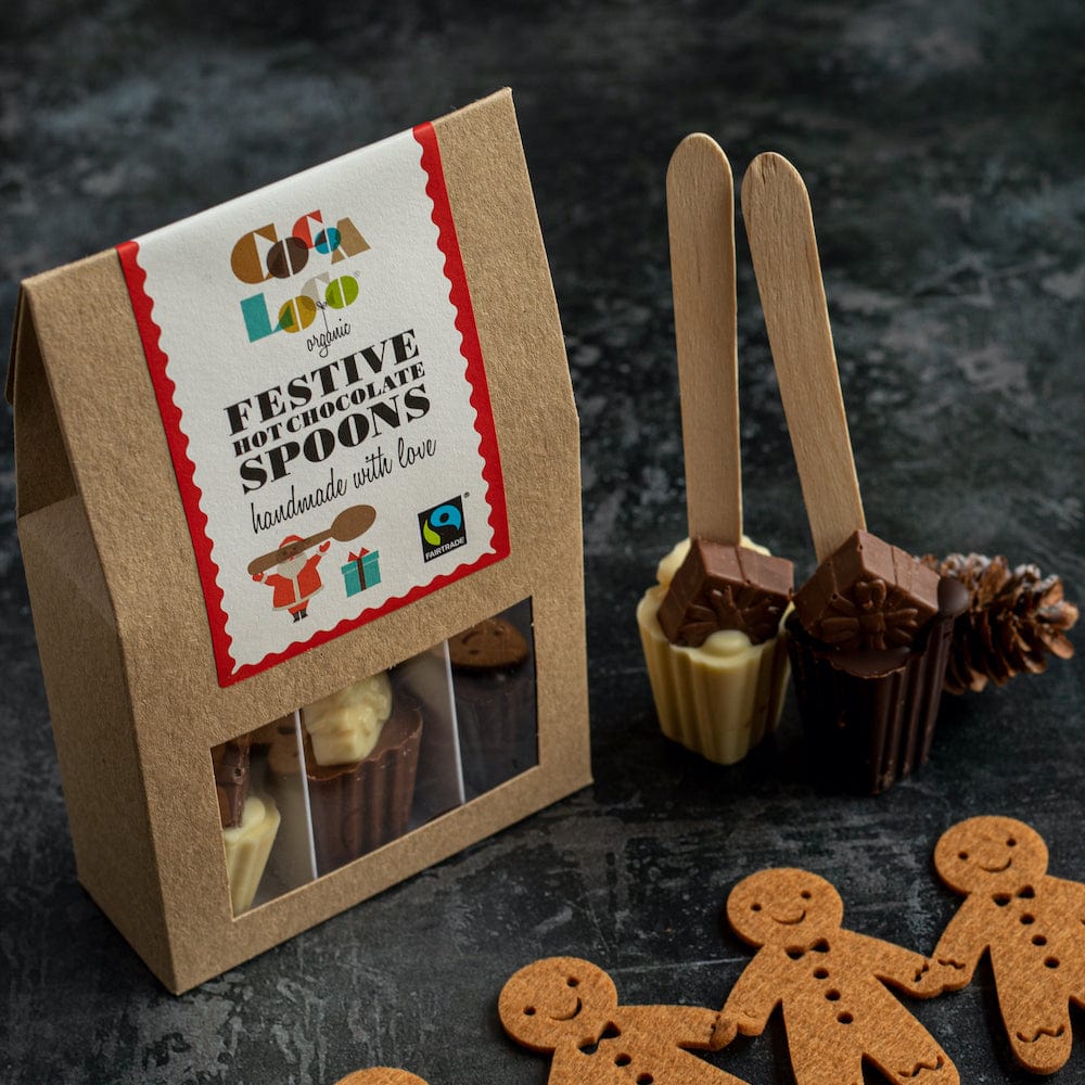 Cocoa Loco Festive Hot Chocolate Spoon Set &Keep