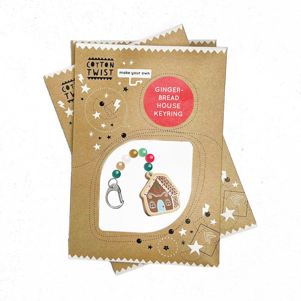 Make Your Own Gingerbread House Keyring Cotton Twist &Keep