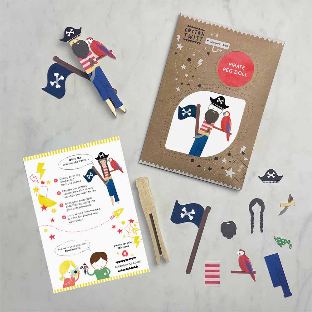 Make Your Own Pirate Peg Doll Kit &Keep