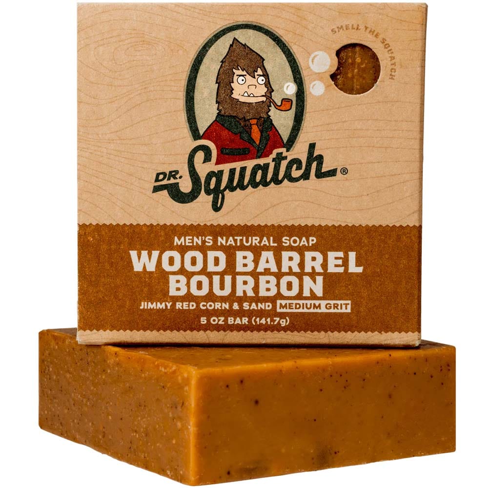 Dr. Squatch Wood Barrel Bourbon Soap &Keep