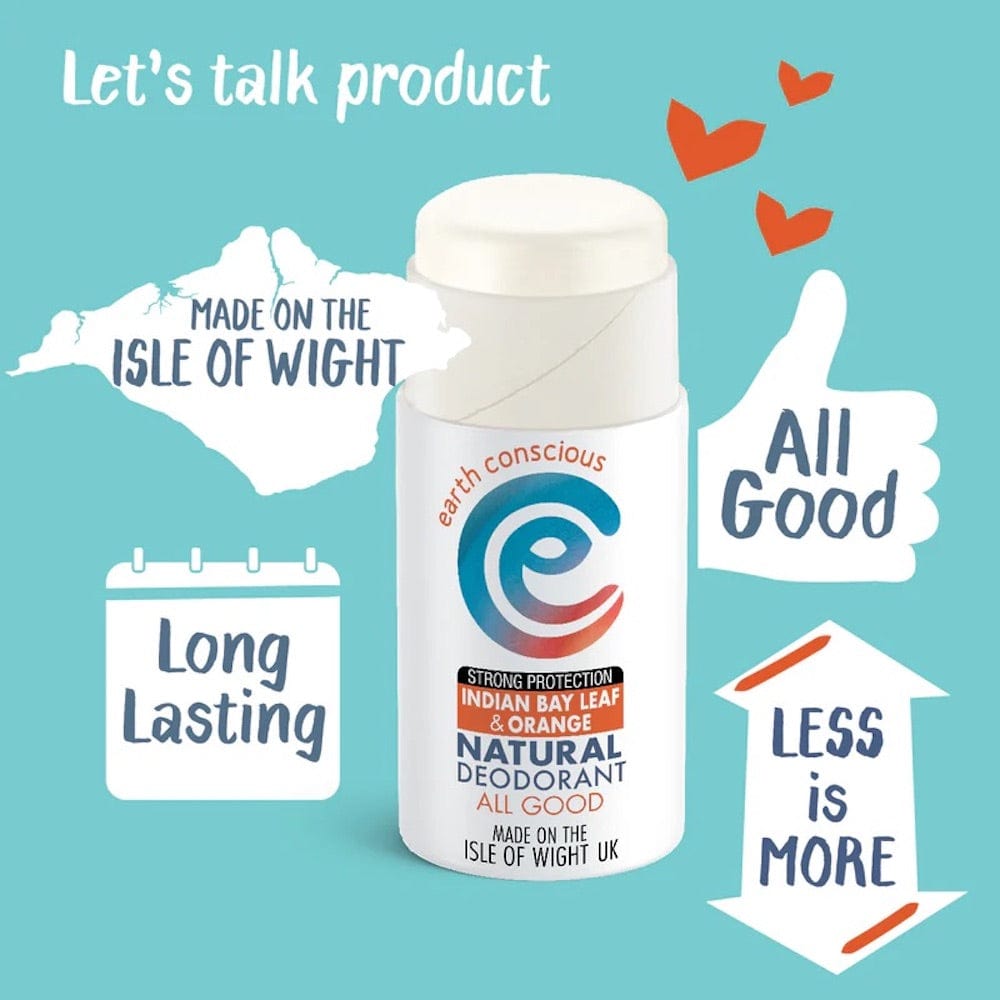 Earth Conscious Natural Deodorant Stick - Indian Bay Leaf & Orange &Keep